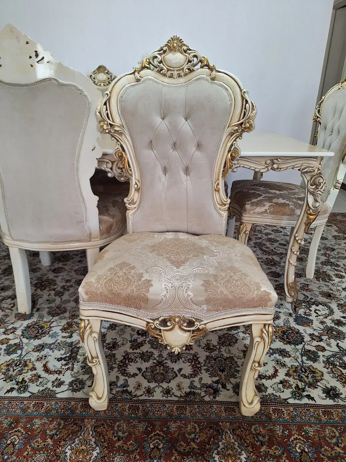 میز ناهارخوری ۶ نفره|میز و صندلی غذاخوری|گرمدره, |دیوار