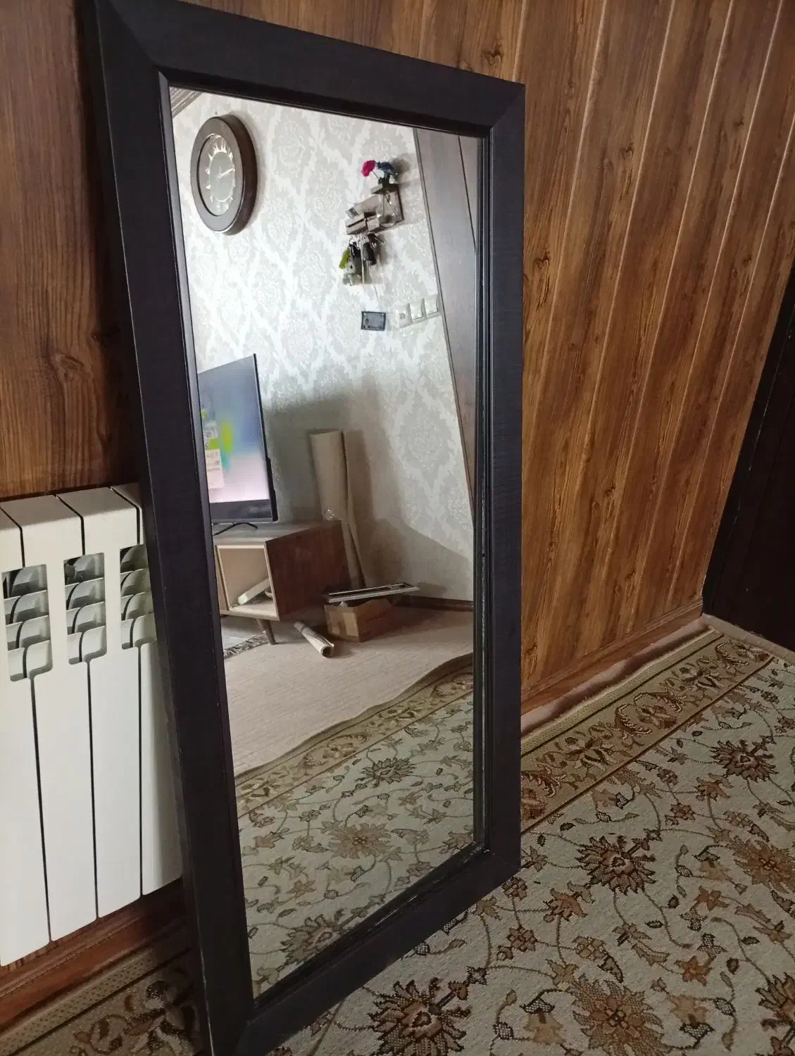 آینه قدی با قاب چوبی|آینه|قزوین, |دیوار