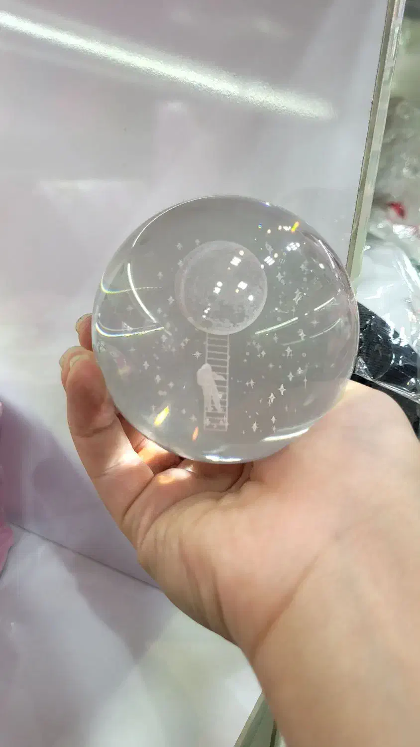 چراغ کریستالی شفاف با پایه چوبی|چراغ خواب و آباژور|یزد, |دیوار