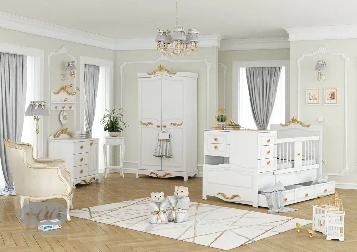 تخت و کمد کودک و نوجوان برند ساحل چوب|تخت و صندلی بچه|همدان, |دیوار