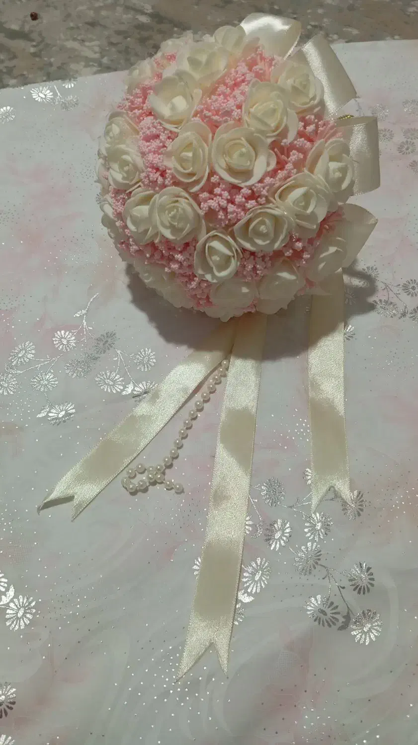 دسته گل عروس با چادر عروس بااینه شمعدان|آینه|پاکدشت, پاکدشت (مامازند)|دیوار