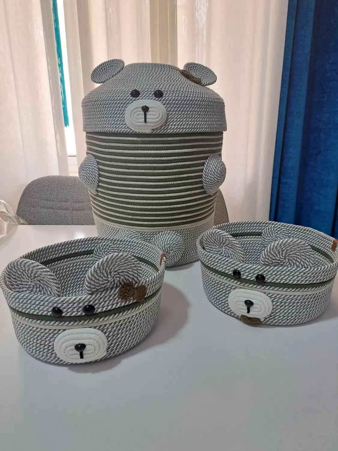 سبد با نخ قیطان|صنایع دستی و سایر لوازم تزئینی|بندرعباس, |دیوار