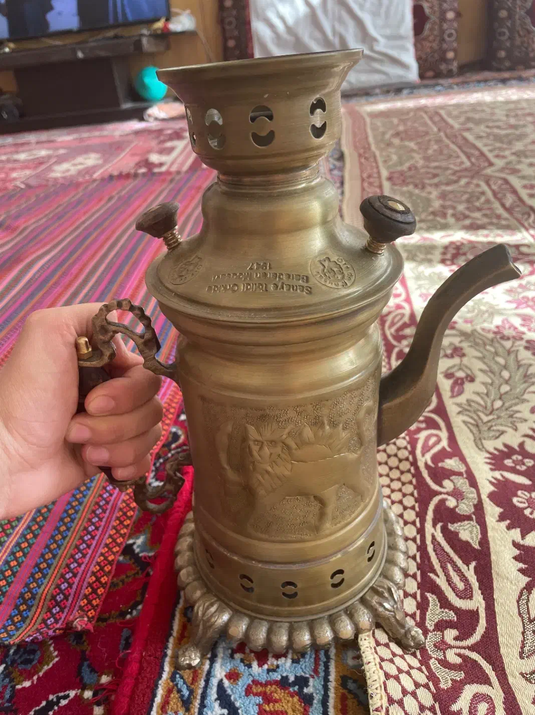 کتری شکاری ذغالی|کلکسیون اشیاء عتیقه|ملکان, |دیوار