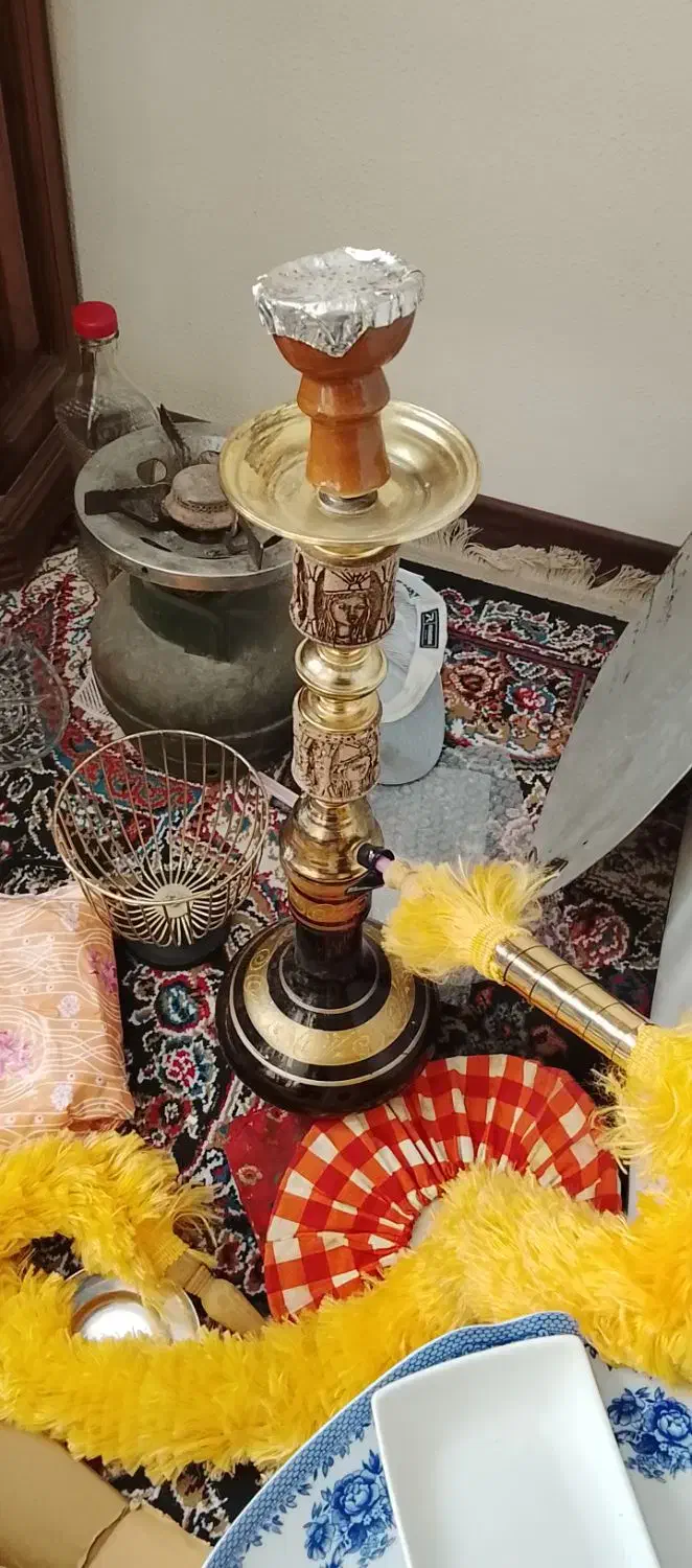 قلیون برنجی به شرط اصل|صنایع دستی و سایر لوازم تزئینی|هشتگرد, شهرک بوستان|دیوار