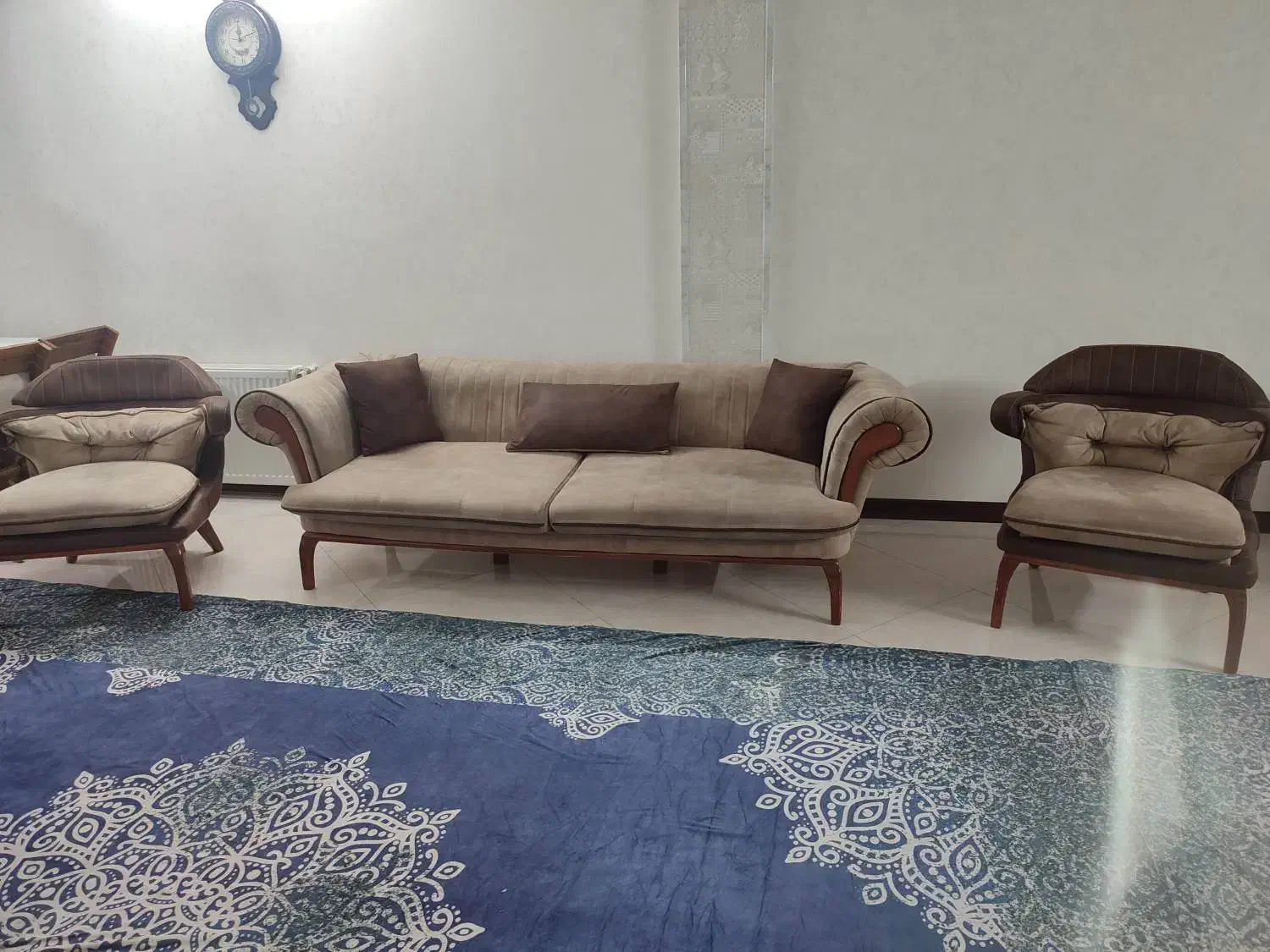مبل 8 نفره شرکتی بهمراه جلو مبلی و عسلی|مبلمان خانگی و میز عسلی|ری, فیروزآبادی|دیوار