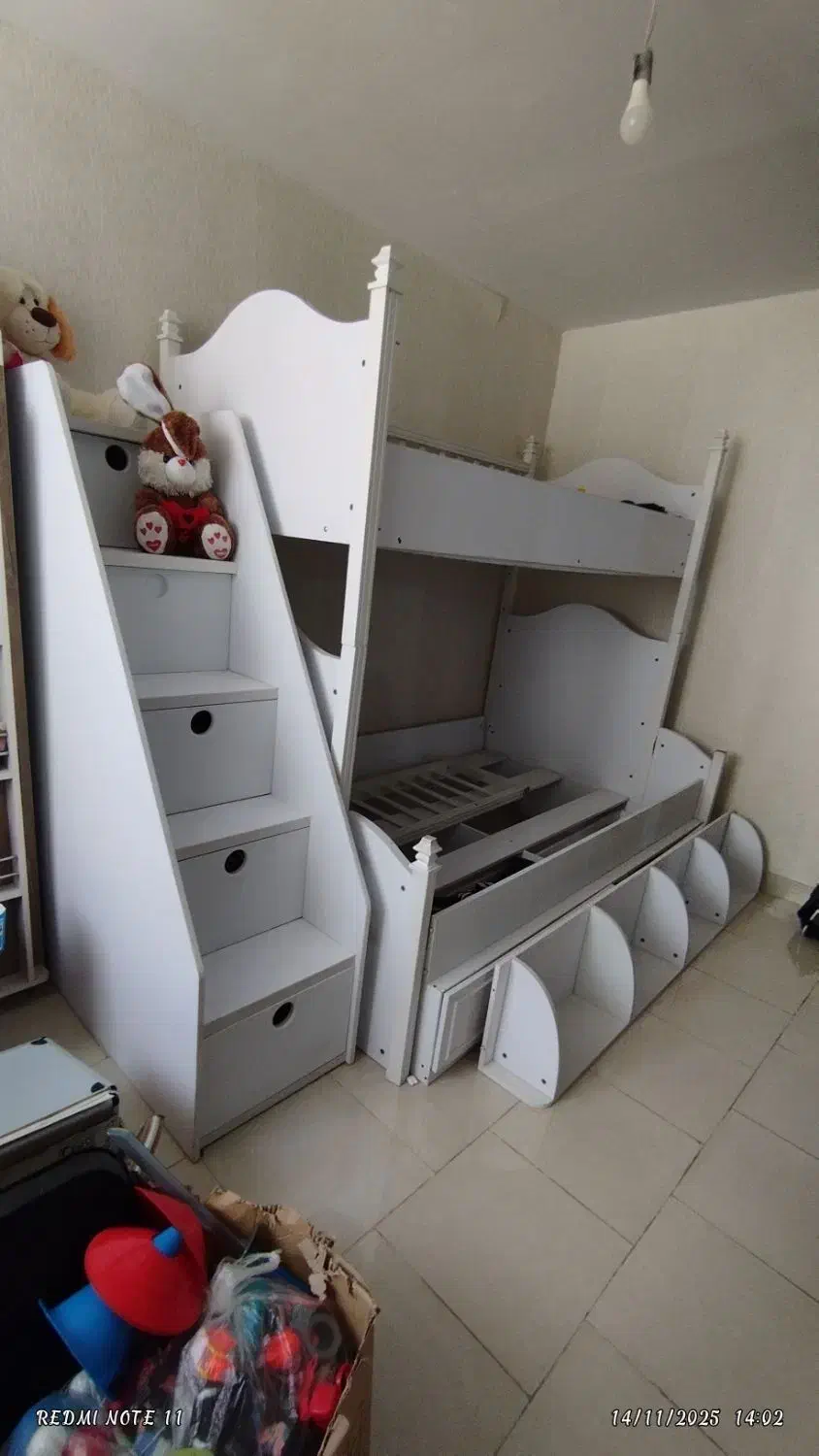 تخت خواب دوطبقه نوجوان|تخت و سرویس خواب|پرند, فاز ۶|دیوار