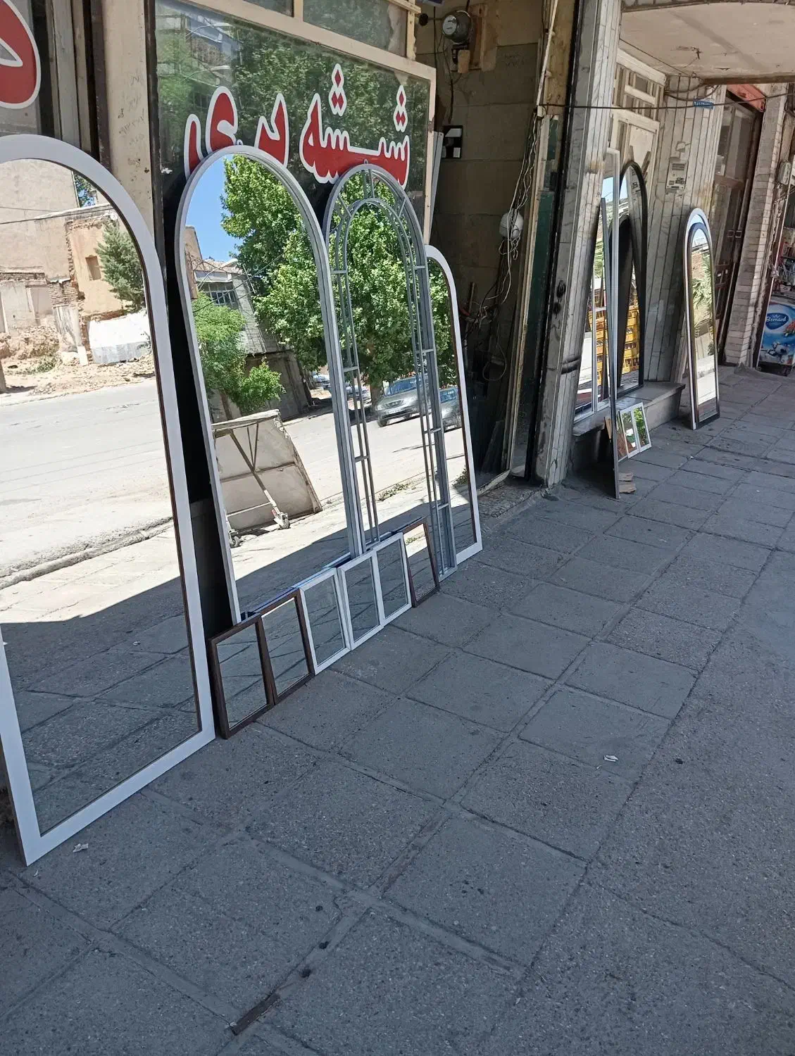 اینه قدی ،دایره،،گنبدی،فلزی چوب|آینه|خرم‌آباد, |دیوار