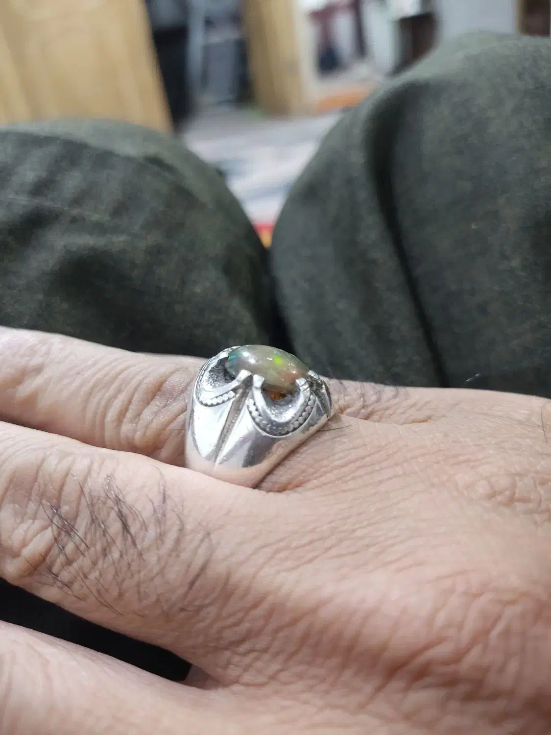 انگشتراوپال آتشین|جواهرات|زاهدان, |دیوار