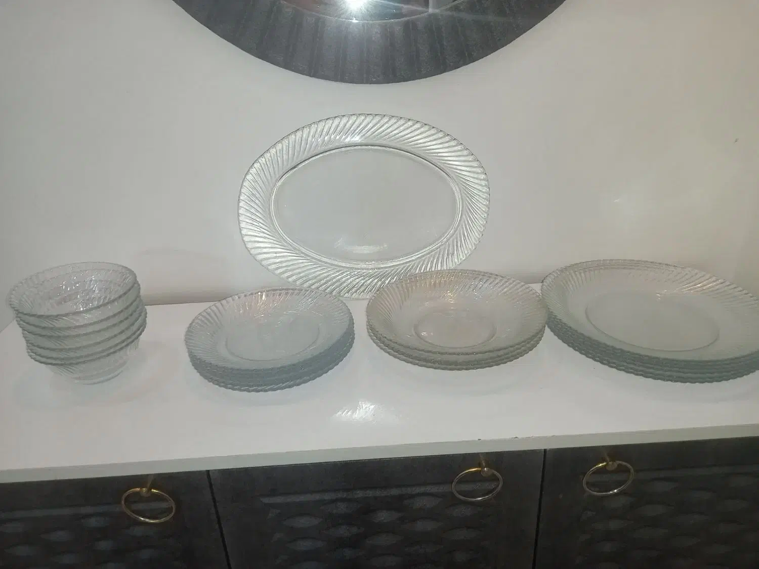 سرویس شش نفره پیرکس|ظروف سرو و پذیرایی|شیروان (خراسان), |دیوار