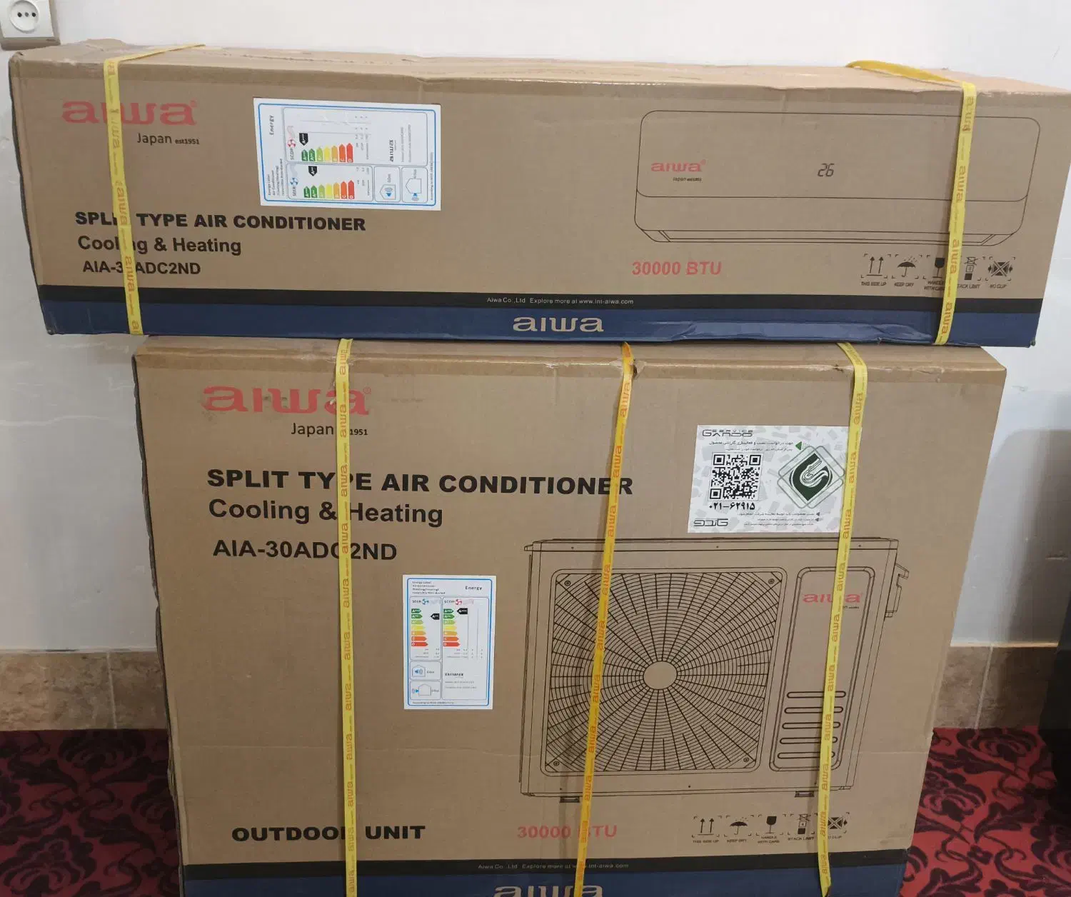 کولر گازی 30000 ایوا آکبند|کولر گازی و فن‌کوئل|قم, باغ شریفی|دیوار