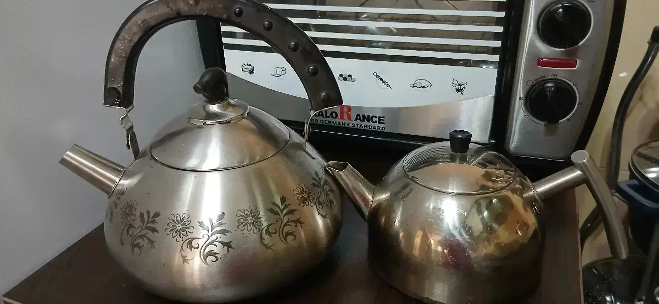 کتری قوری استیل|قوری، کتری، قهوهساز دستی|قم, پردیسان|دیوار