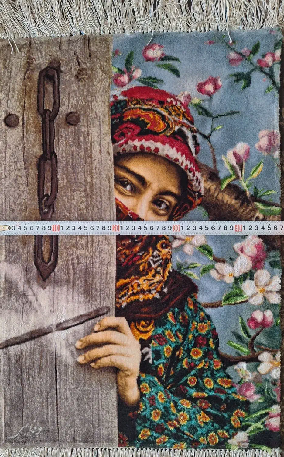 فرش دستباف دختر انتظار|تابلو فرش|اصفهان, سپاهانشهر|دیوار