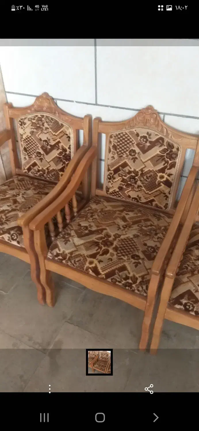 مبل  ۸نفره  چوب گردو|مبلمان خانگی و میز عسلی|بروجرد, |دیوار