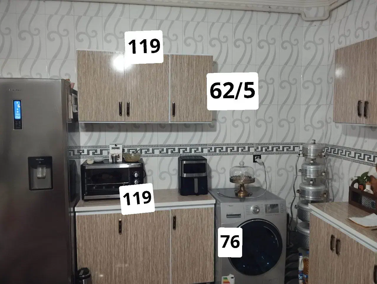 کابینت|آب‌چکان و نظم‌دهنده ظروف|خاوه, |دیوار