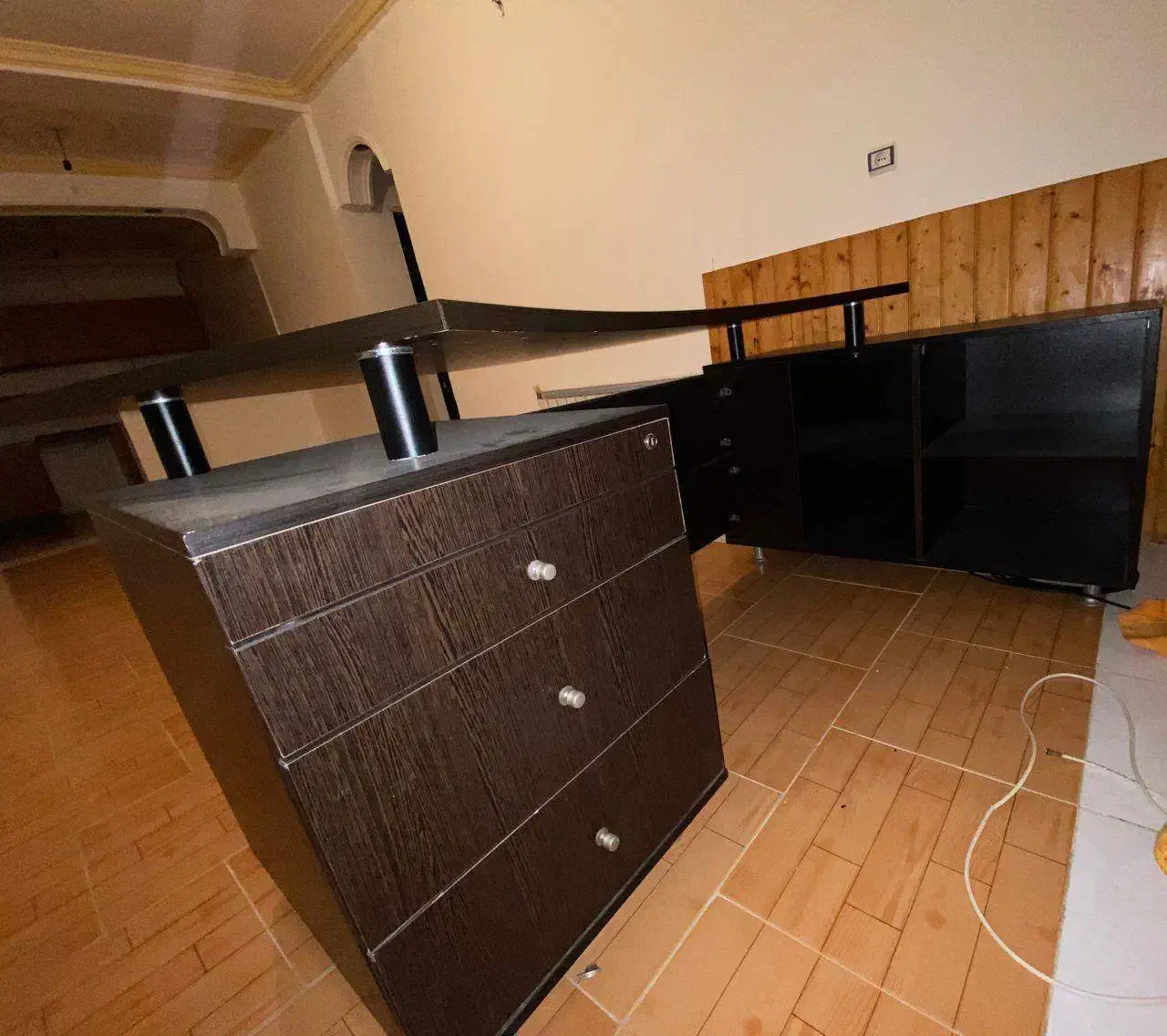 فروش میز مدیریت ام دی اف خارجی صفحه دوبل|مبلمان اداری|نور, |دیوار