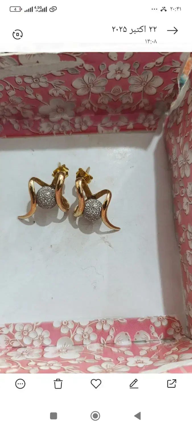 فروش فوری یک جفت گوشواره|جواهرات|ارسنجان, |دیوار