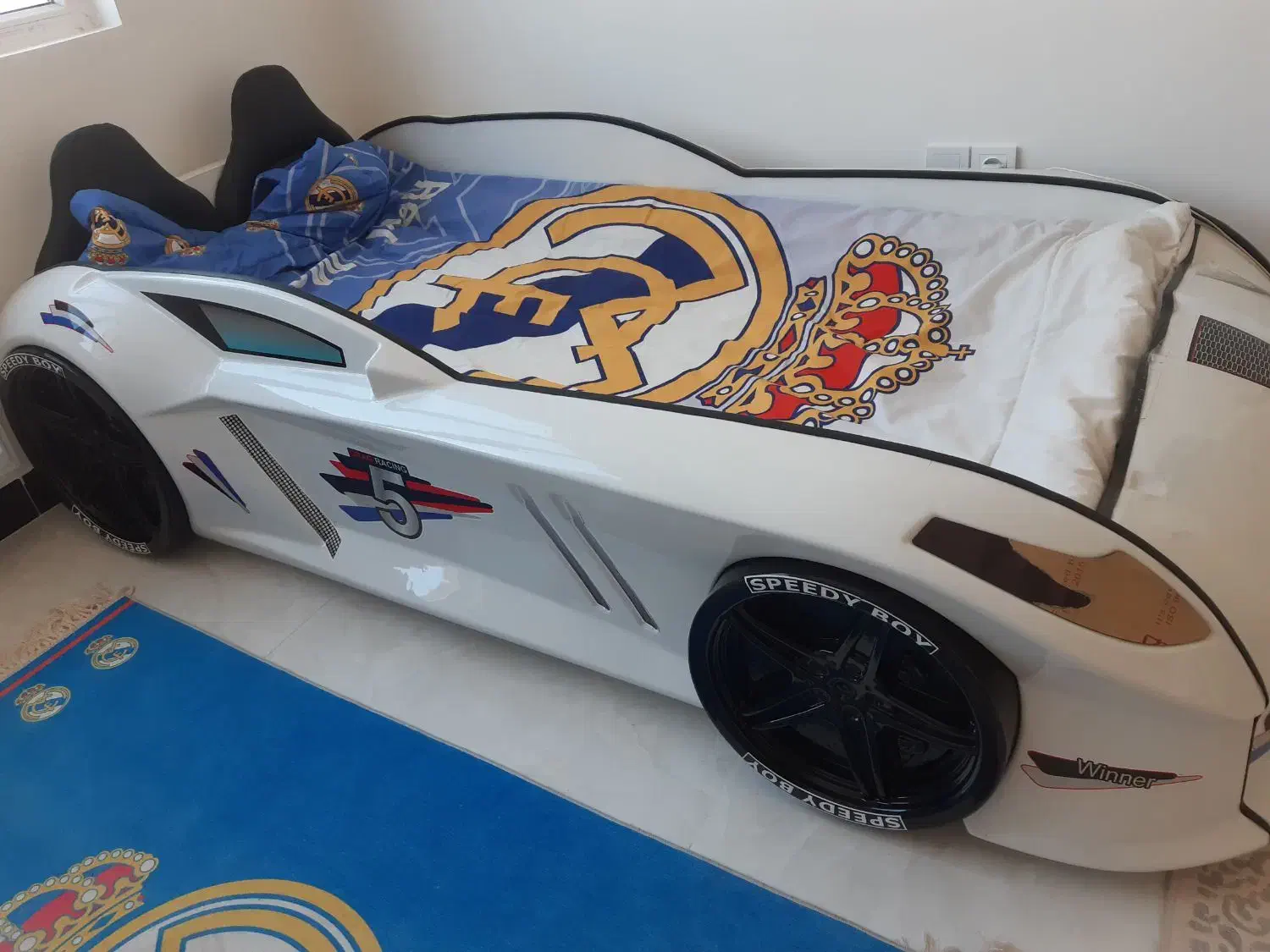 تخت ماشینی بوگاتی با چراغ خواب مدل چراغ راهنمایی|تخت و سرویس خواب|کرمانشاه, |دیوار