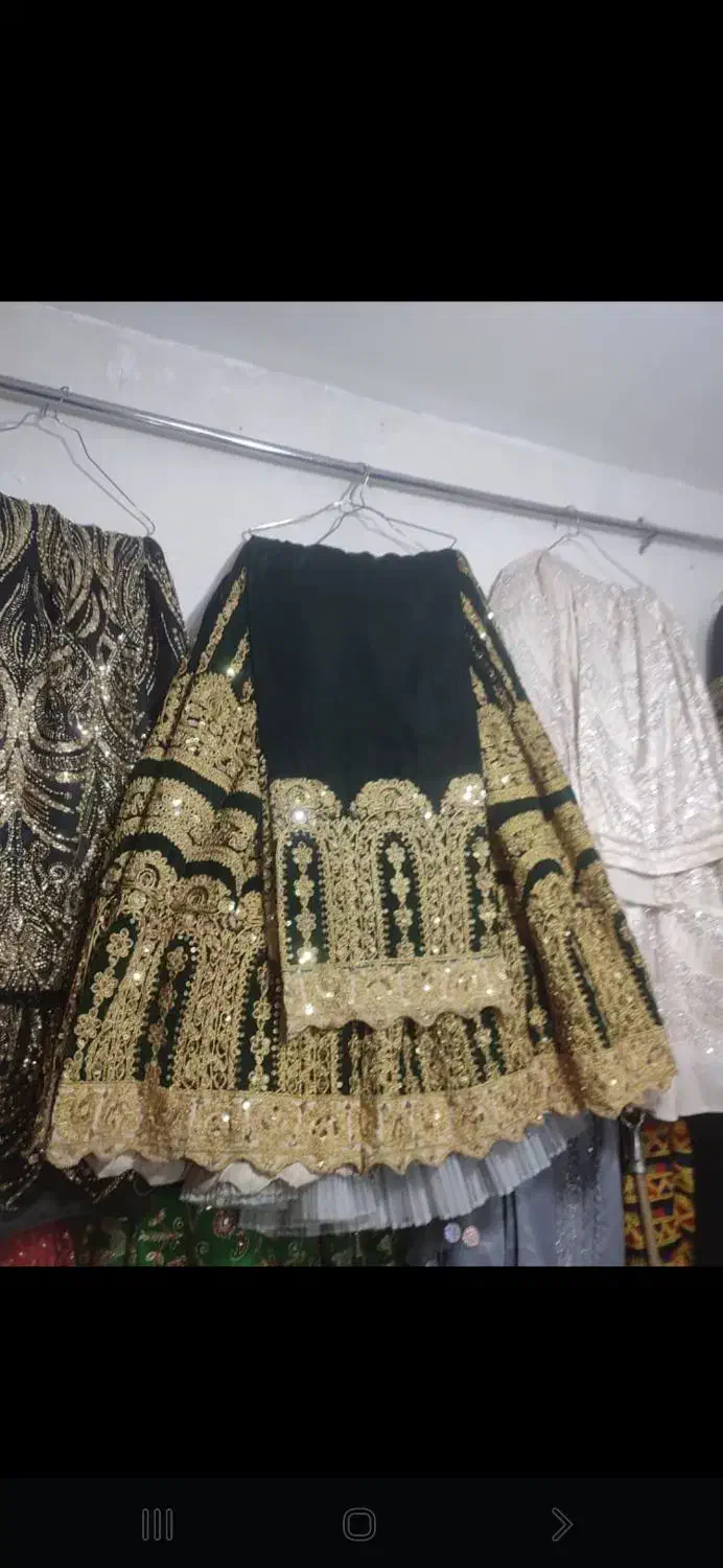 فروش لباس سبز درباری حراج|لباس|سعدآباد, |دیوار