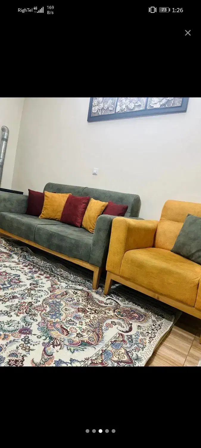 مبل راحتی هفت نفره به همراه جلومبلی و عسلی|مبلمان خانگی و میز عسلی|قدس, شهرقدس|دیوار