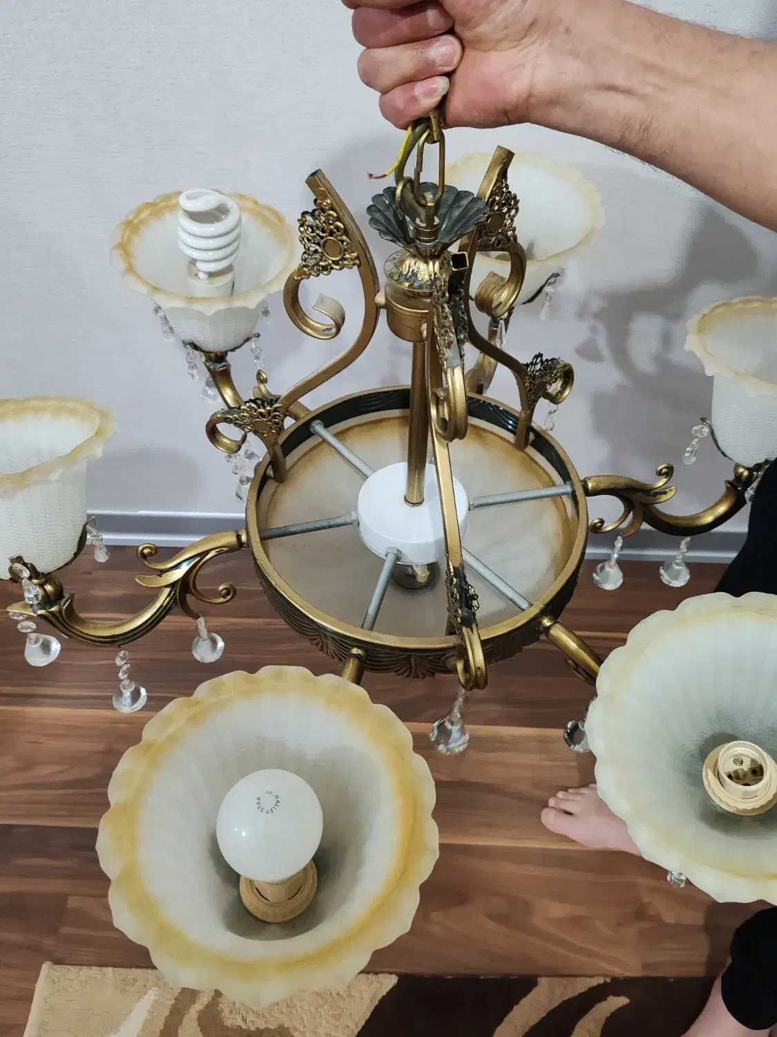 لوستر|لوستر و چراغ آویز|گلپایگان, |دیوار