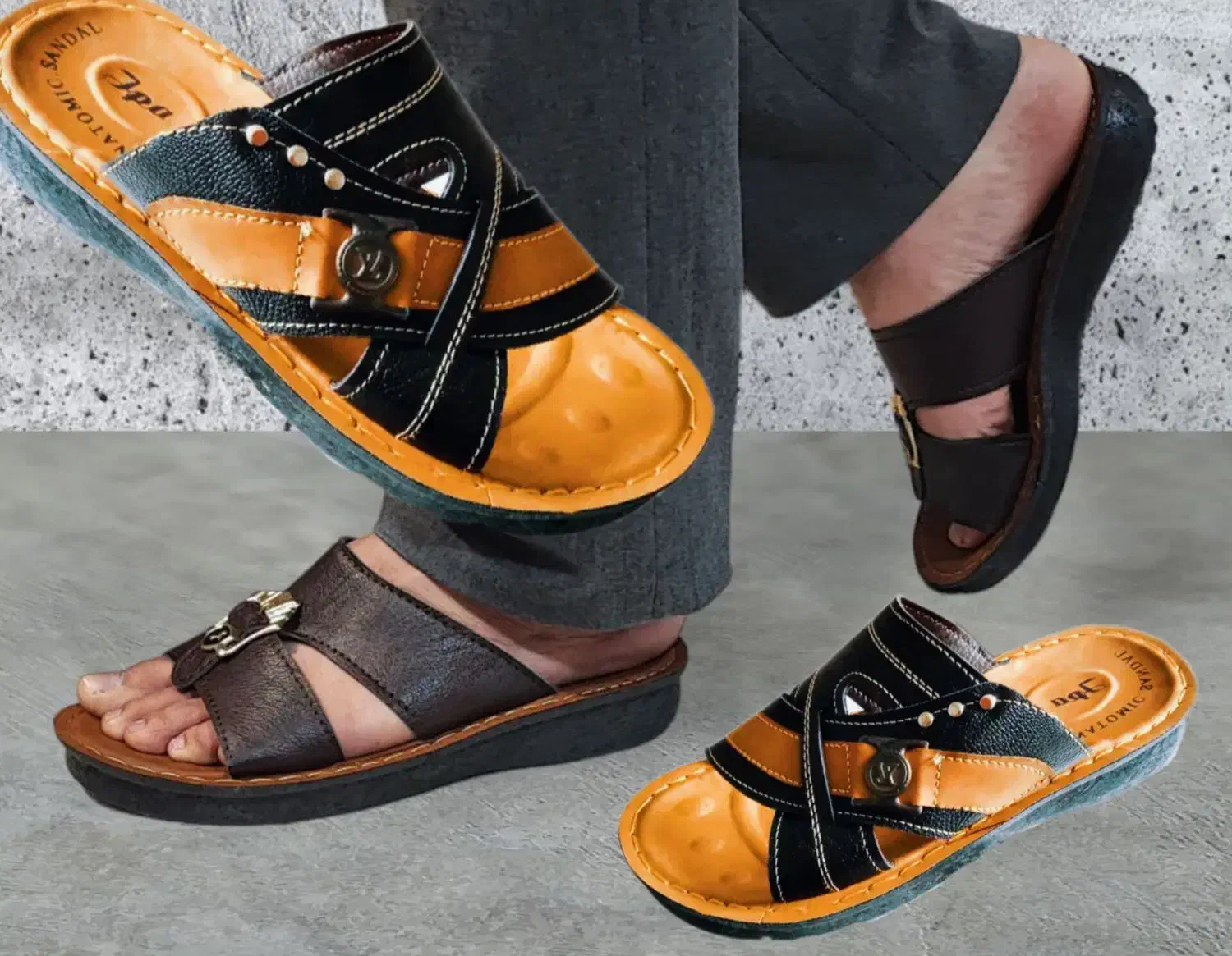 صندل طپی بحرینی طپی مردانه گلدوخت عربی ۸۷ شد|کیف، کفش، کمربند|بهارستان, |دیوار