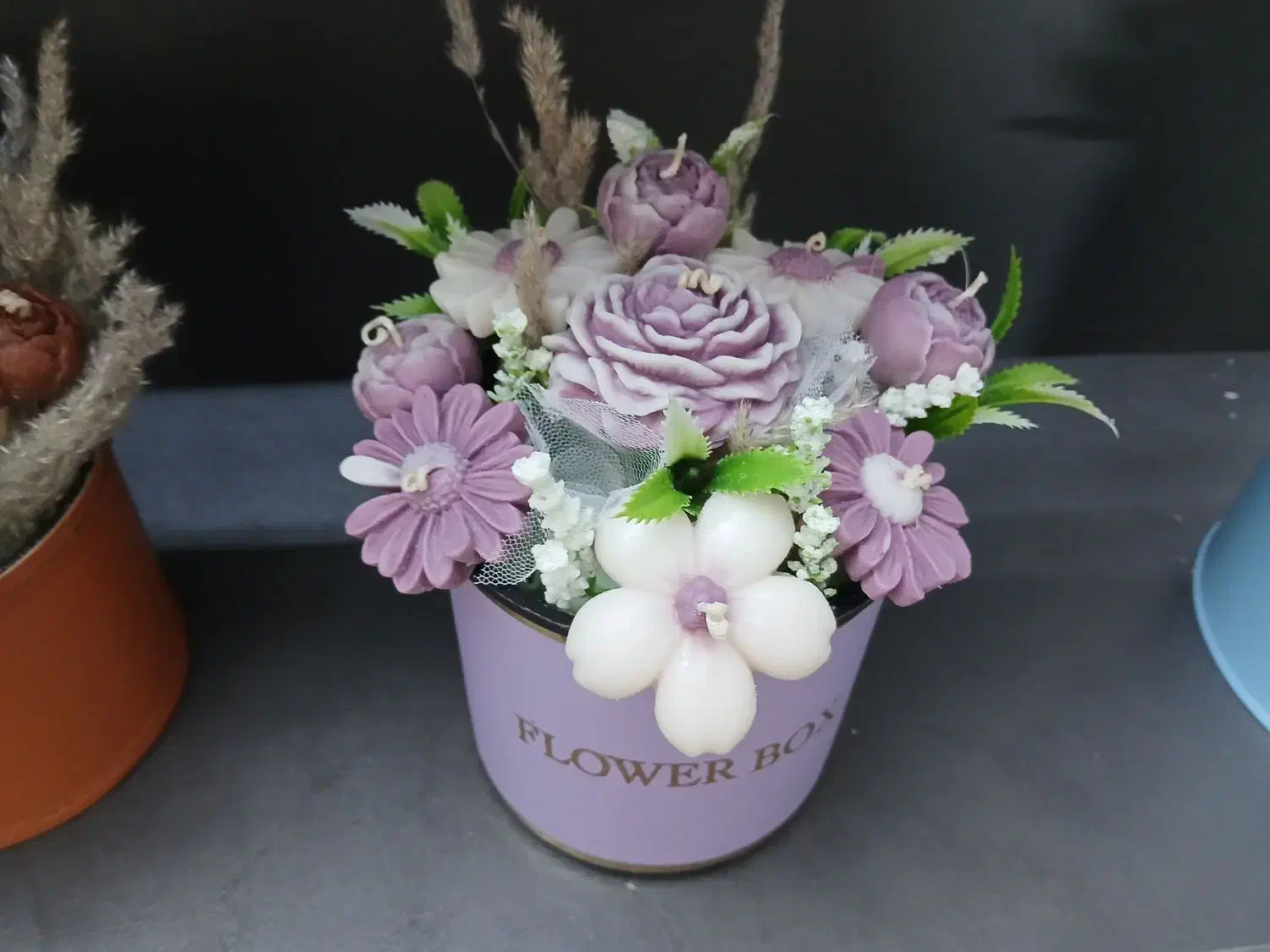 باکس شمع جاودان|گل مصنوعی|قم, انسجام|دیوار