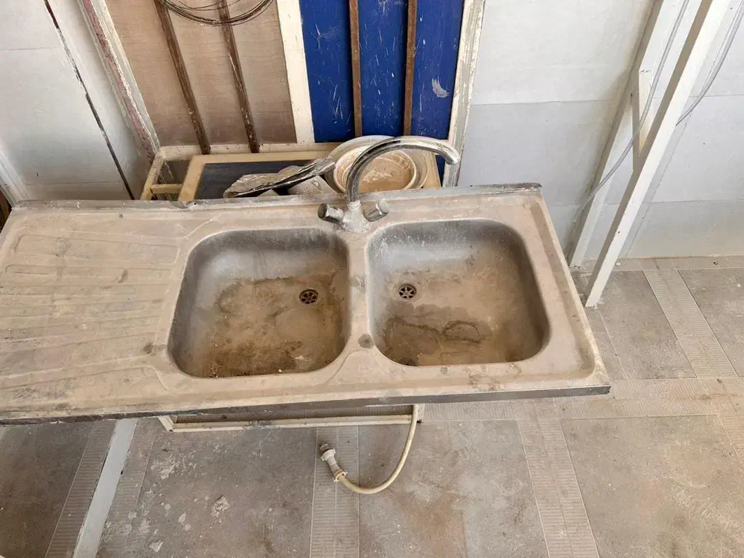 سینک ظرفشویی دوقلو|مصالح و تجهیزات ساختمان|آبپخش, |دیوار