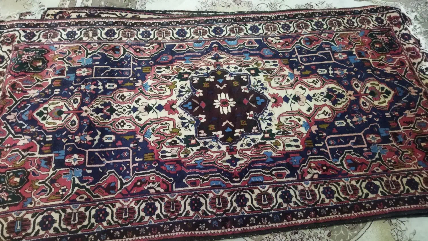 قالی دست بافت بختیاری قدیمی|فرش|اصفهان, بهارستان|دیوار