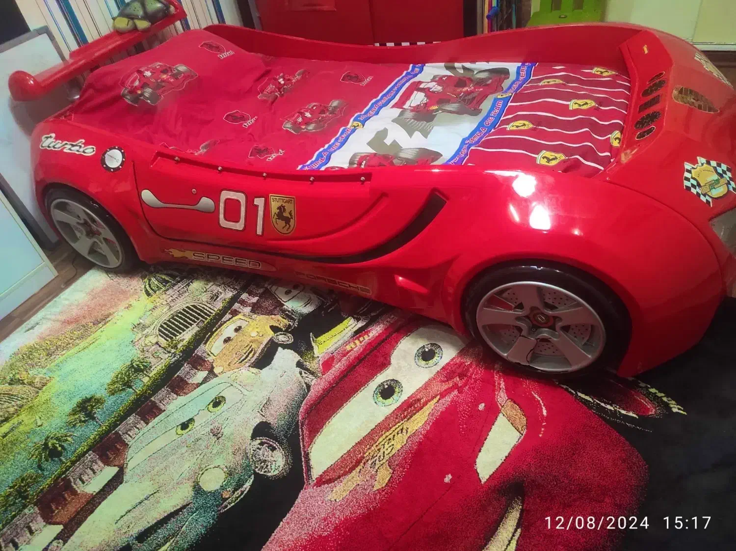 تخت خواب نوجوان ماشینی مدل پورشه در حد نو|تخت و سرویس خواب|تهران, مهران|دیوار