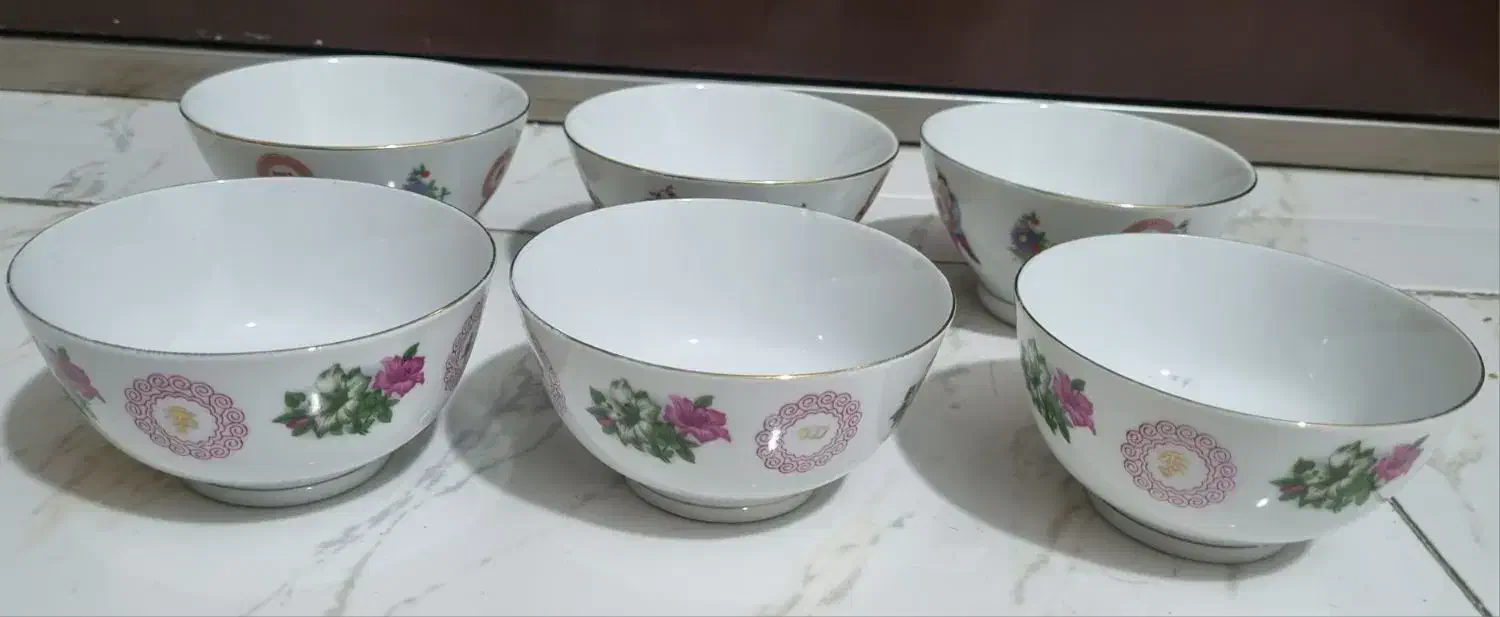 ۶ عدد پیاله گل شیپوری خیلی قدیمی قدمت دار(درحدنو)|کلکسیون اشیاء عتیقه|اندیشه, اندیشه فاز ۱|دیوار