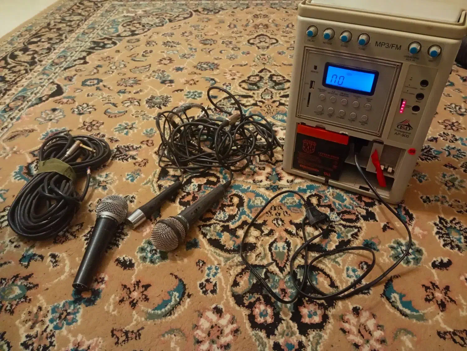 آمپلی فایر با باتری موتور|سیستم صوتی خانگی|مشهد, مهدی آباد (بلوار توس)|دیوار