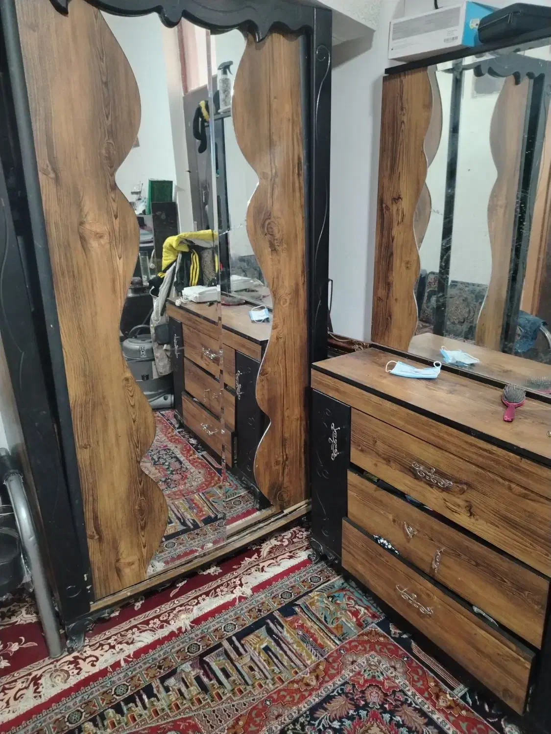 کمد لباس و دراورلباس میز ارایشی|جاکفشی، کمد، دراور|بیرجند, |دیوار