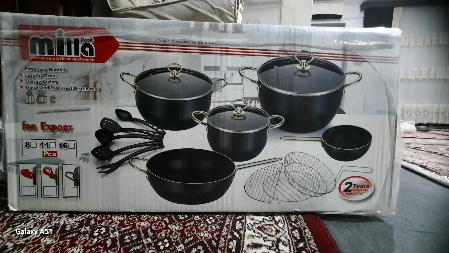 سرویس قابلمه ۱۶ پارچه میلا|ظروف پخت‌وپز|ارومیه, |دیوار