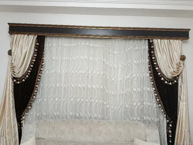 پرده سلطنتی .تور و شال|پرده، رانر، رومیزی|تنکابن, |دیوار