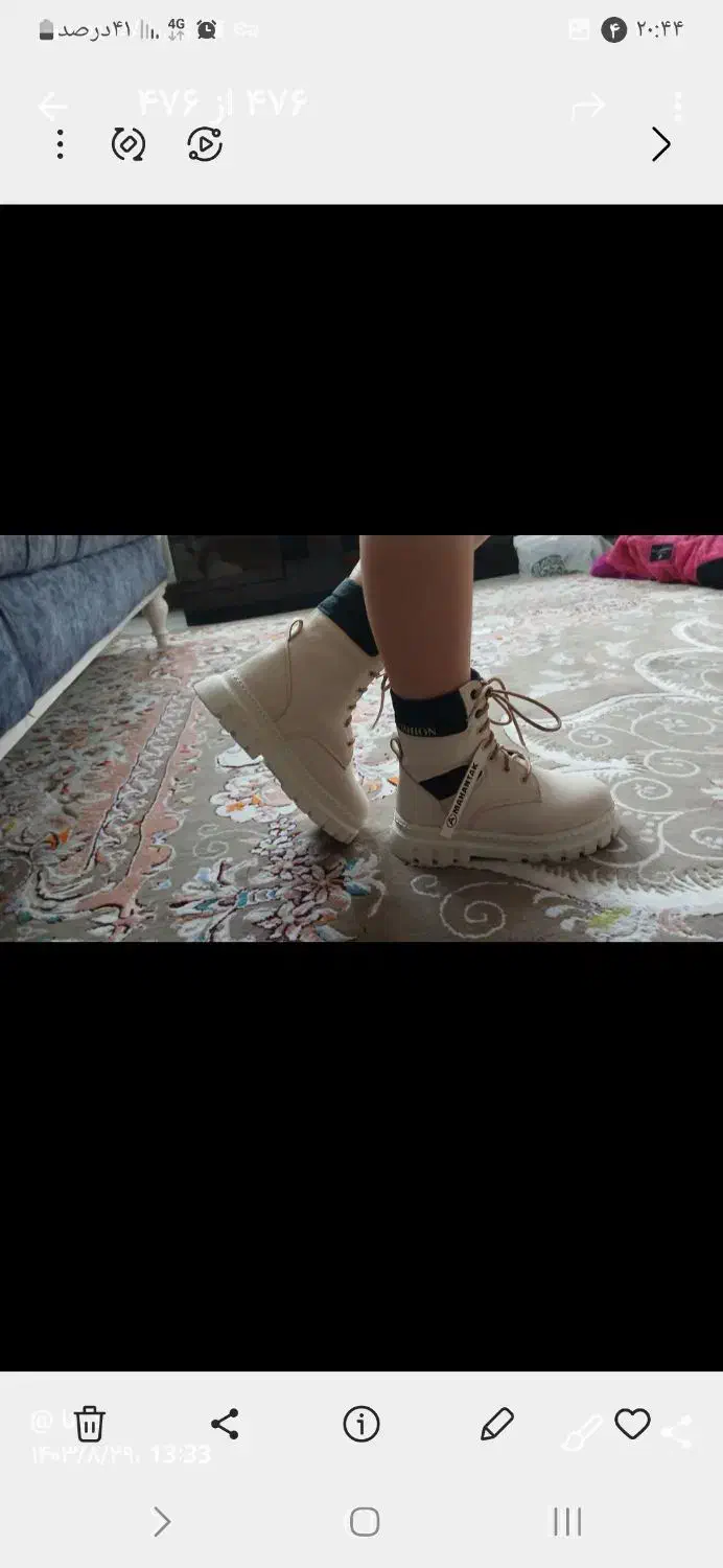 پوتین سایز ۳۳ دخترانه|کفش و لباس بچه|ابهر, |دیوار