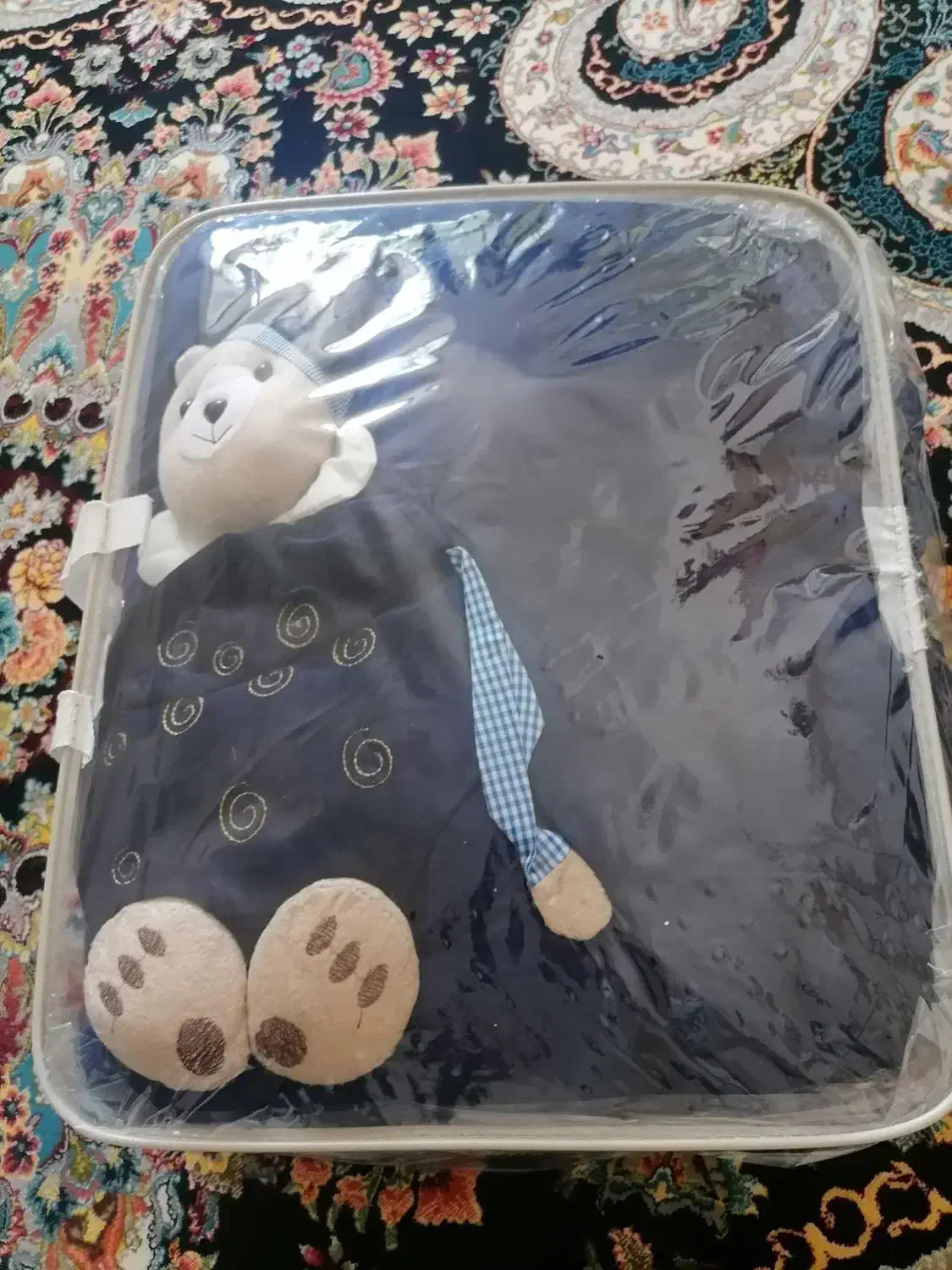 سرویس خواب مخملی باطرح خرس|تخت و سرویس خواب|قم, علی آباد سعدگان|دیوار