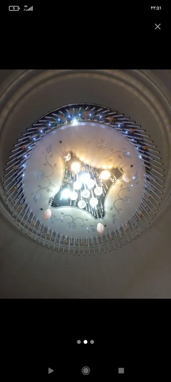 لوستر کریستالی مخصوص پذیرایی بسیار شیک|لوستر و چراغ آویز|همدان, |دیوار