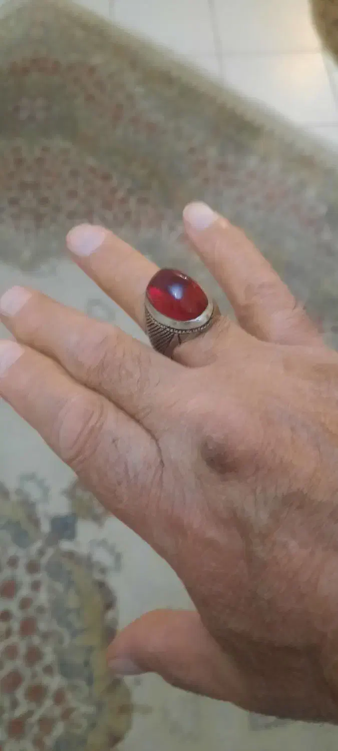 یک انگشتر   قدیمی یاقوت درشت اناری رکاب دست‌ساز|جواهرات|تهران, صادقیه|دیوار