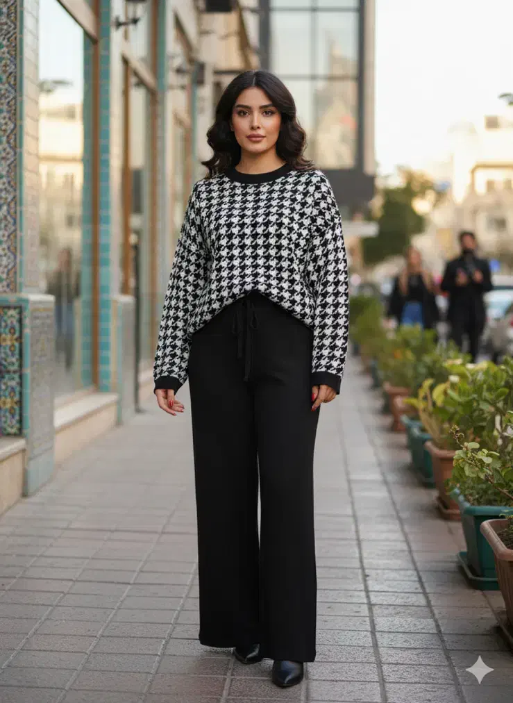 ست بافت و شلوار|لباس|سیرجان, |دیوار