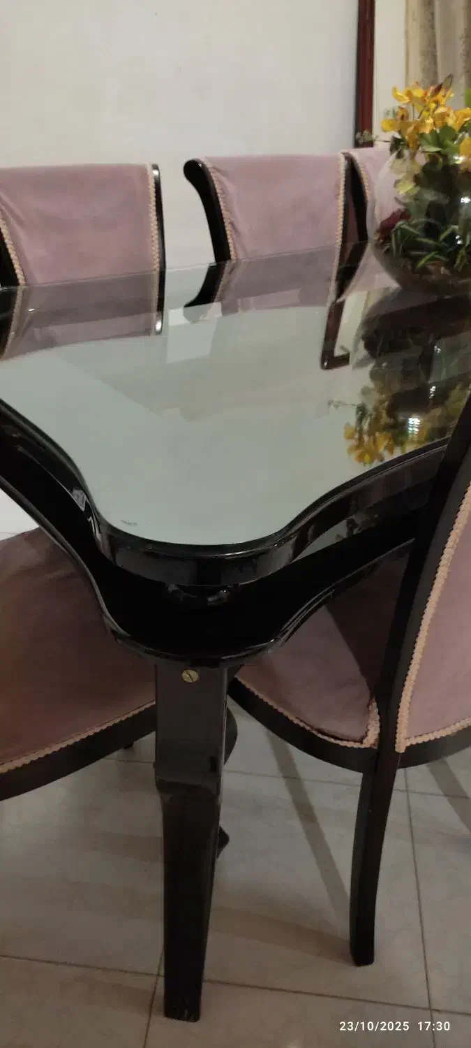 میز ناهار خوری 8 نفره با چوب آبنوس|میز و صندلی غذاخوری|ایزدشهر, |دیوار