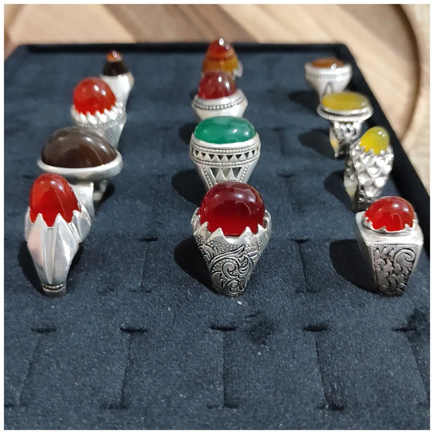 انگشتر طلا نقره عقیق کرزی باباقوری الماس یشم اوپال|جواهرات|ری, سرتخت|دیوار