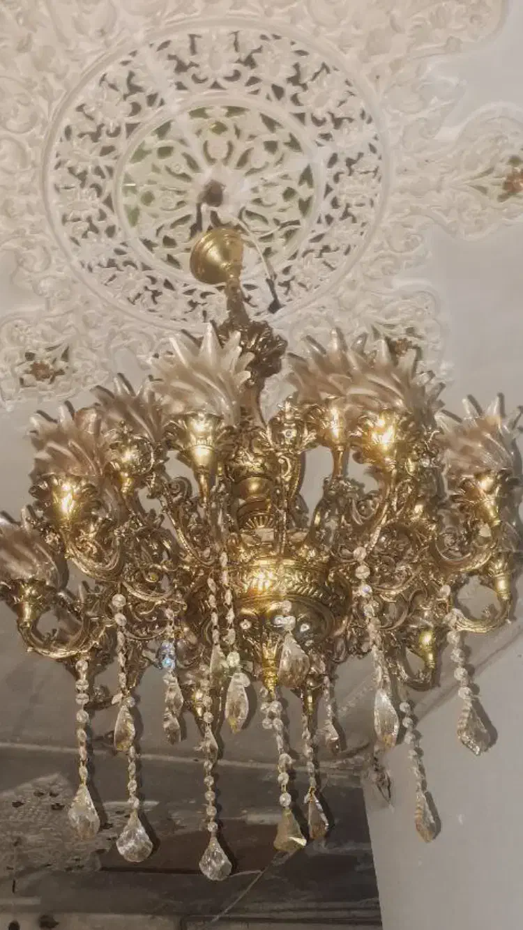 لوستر فرشته بیست لامپی معاوضه با گوشی.پول برنجشه|لوستر و چراغ آویز|همدان, |دیوار