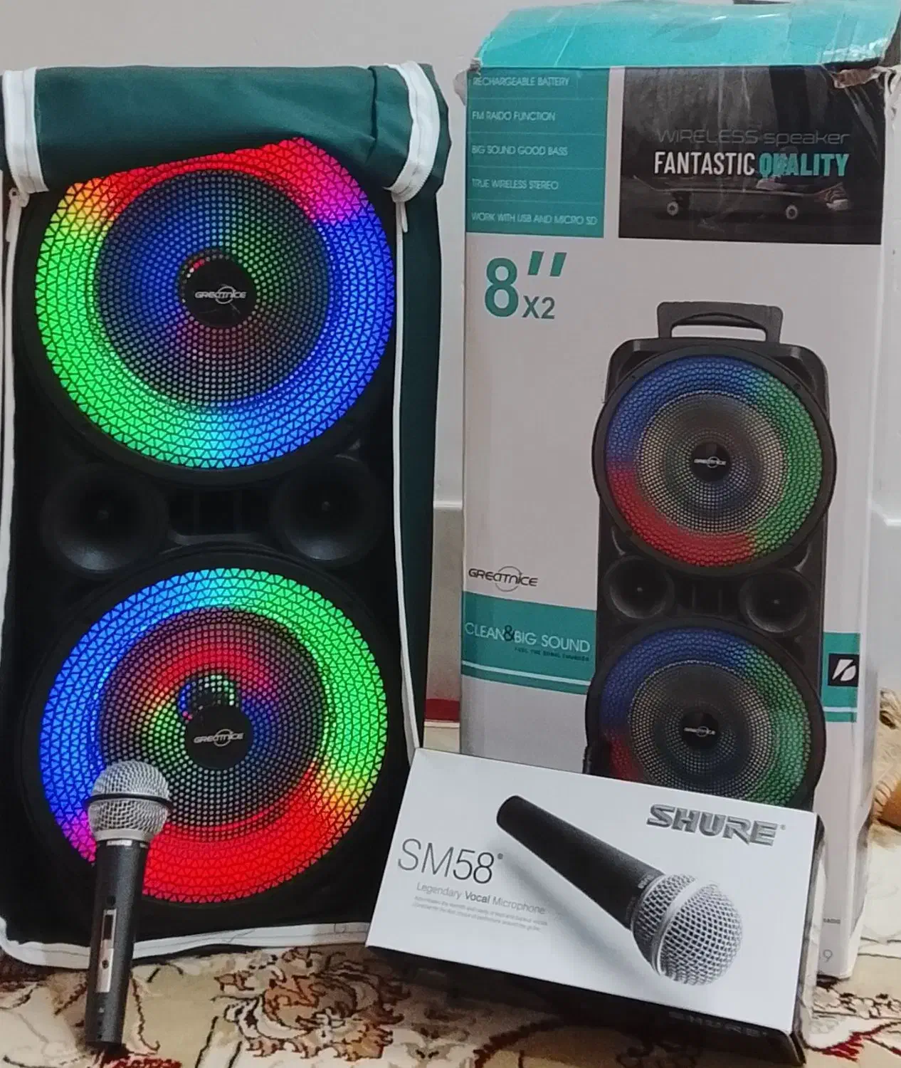 اسپیکر میکروفون دار GTS1569|سیستم صوتی خانگی|گناباد, |دیوار