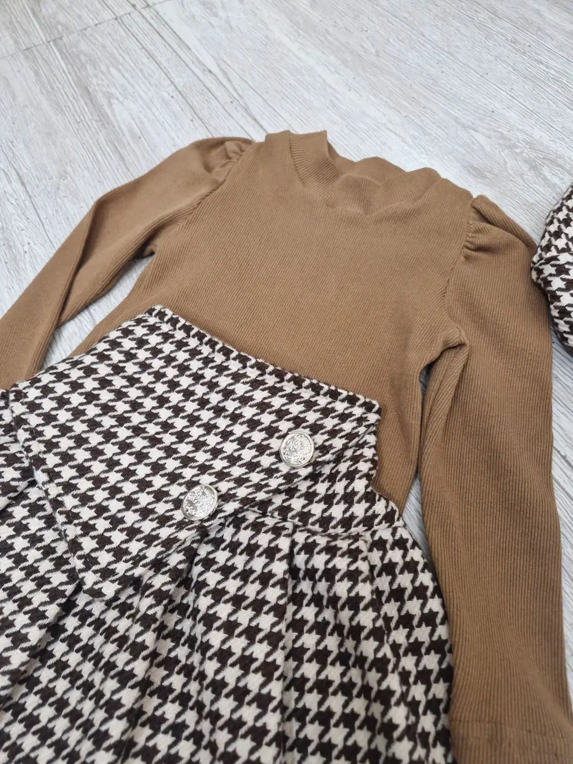 لباس دخترانه ست بلوز و دامن و کلاه|کفش و لباس بچه|داراب, |دیوار