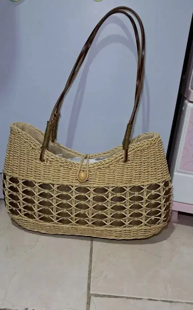 کیف حصیری کاردست ،داخل استردوزی|کیف، کفش، کمربند|پاکدشت, پاکدشت (مامازند)|دیوار