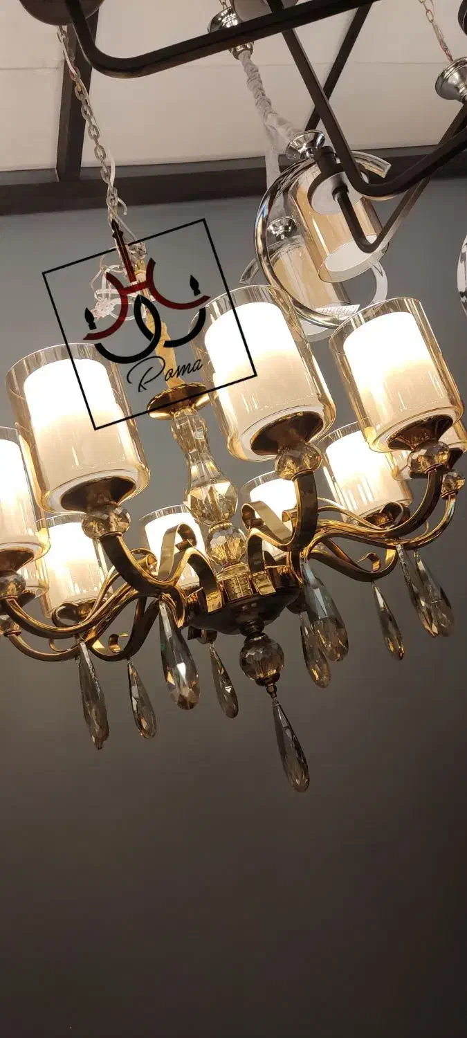 لوستر ده شاخه مدل خاص در رومالوستر فردیس|لوستر و چراغ آویز|فردیس, سرحدی|دیوار