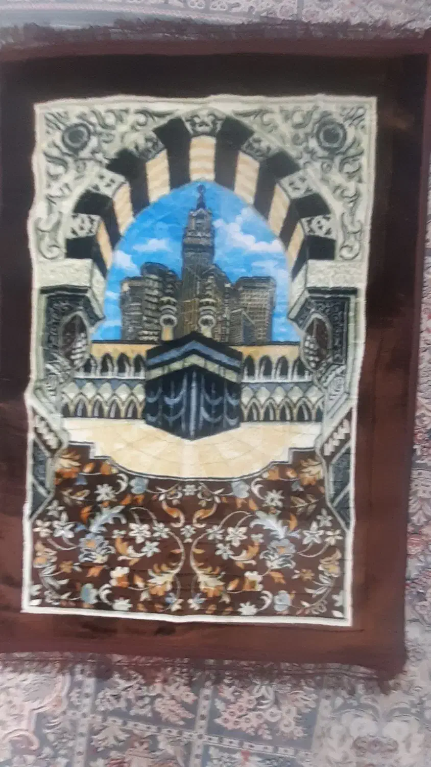 جانماز بزرگ خارجی مخمل ضخیم طرح فرش|روفرشی|قم, باجک دو|دیوار