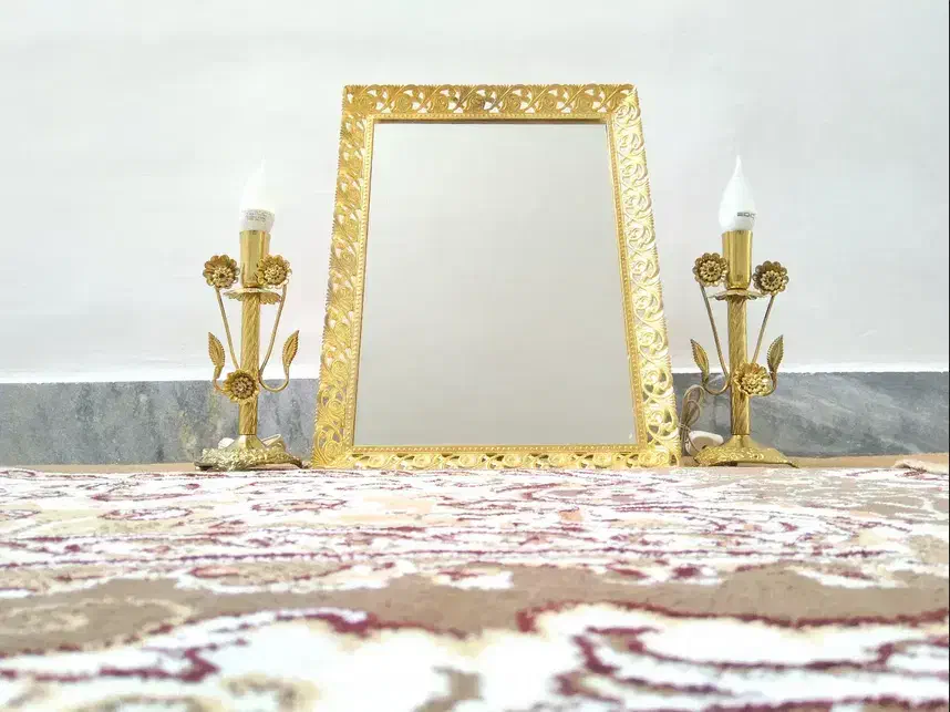 آینه شمعدان|بوفه، ویترین، کنسول|خرمآباد, |دیوار