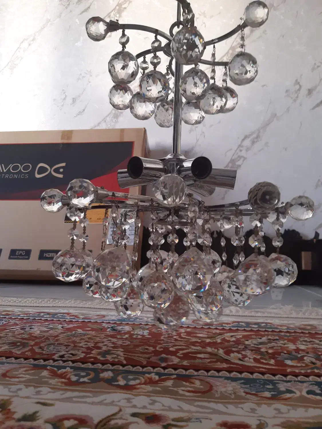 لوستر کریستالی|لوستر و چراغ آویز|بهار, |دیوار