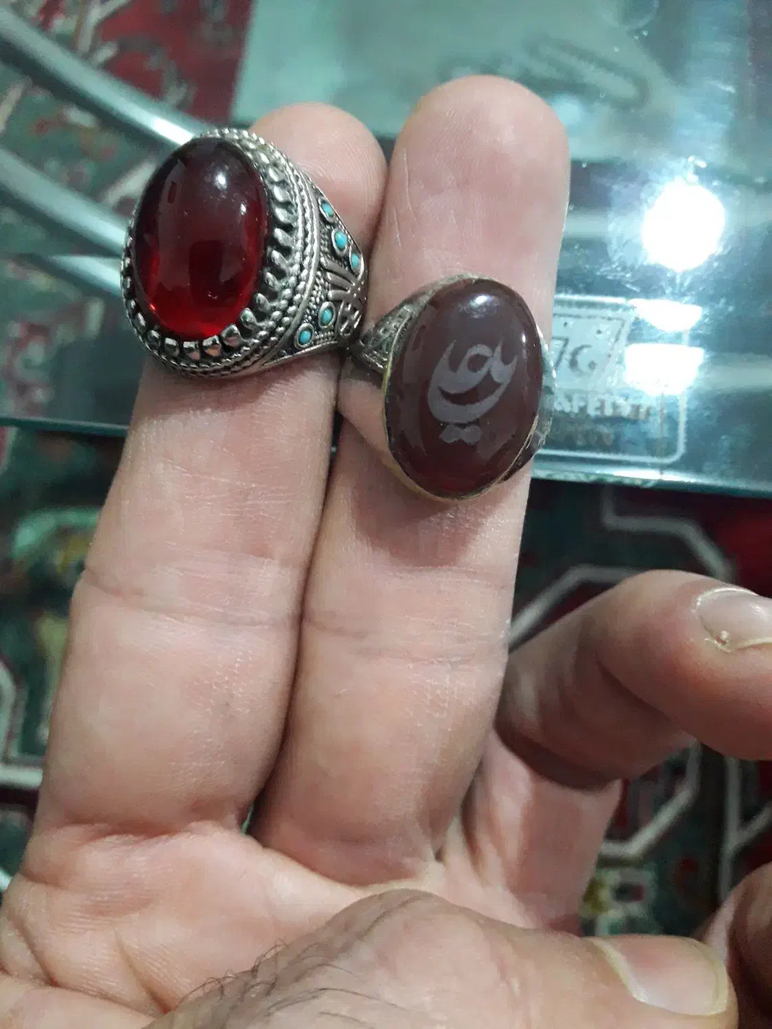 انگشترزیبا۲عددیکی نوشته شده یاعلی هر۲خوشدست|بدلیجات|ارومیه, |دیوار